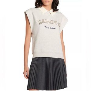 SANDRO Detachable Collar Sweatshirt / Sweater